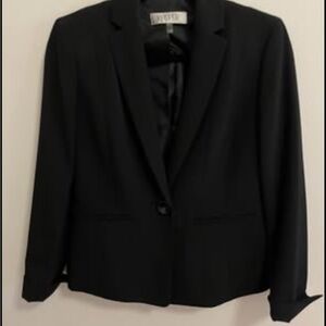 Kasper Black Blazer Structured Suit Jacket